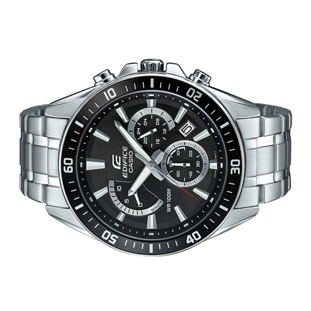 Casio EDIFICE Black and Silver Standard Chronograph Watch EFR-552D-1AVUEF