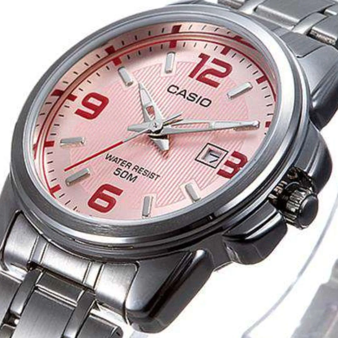 Casio Ladies Silver Stainless Steel Watch LTP-1314D-5AVDF