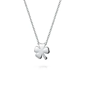 Celtic Shamrock Good Luck Charm Pendant Necklace 14K Gold Plated Silver