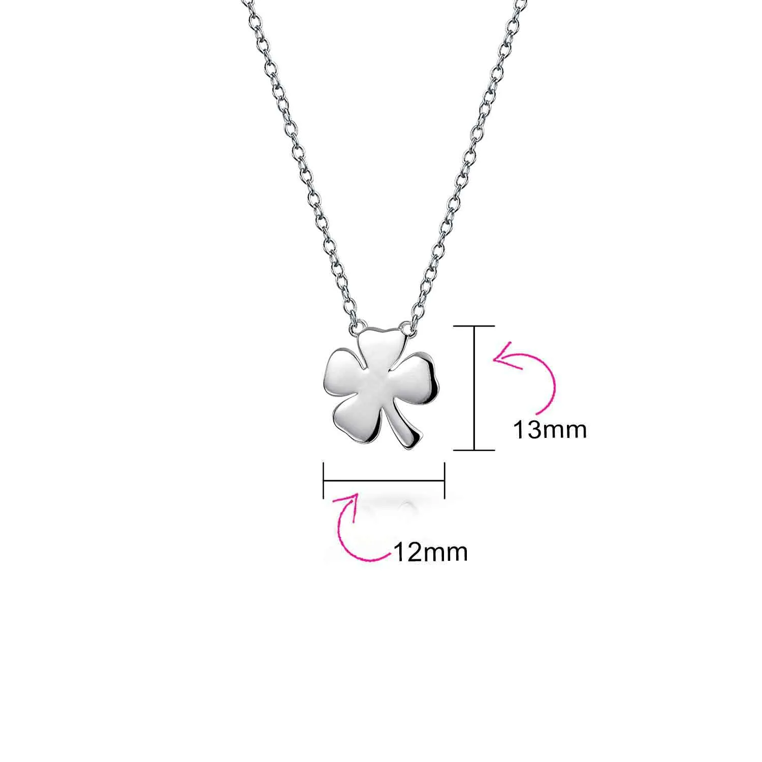 Celtic Shamrock Good Luck Charm Pendant Necklace 14K Gold Plated Silver