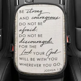 Christian Butterfly Thankful Grateful Blessed Seat Box Cover, Bible Verse Car Center Console Cover, Scripture Interior Car Accessories