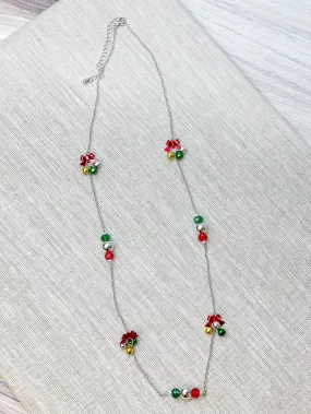 Christmas Multi Charm Jingle Long Necklace