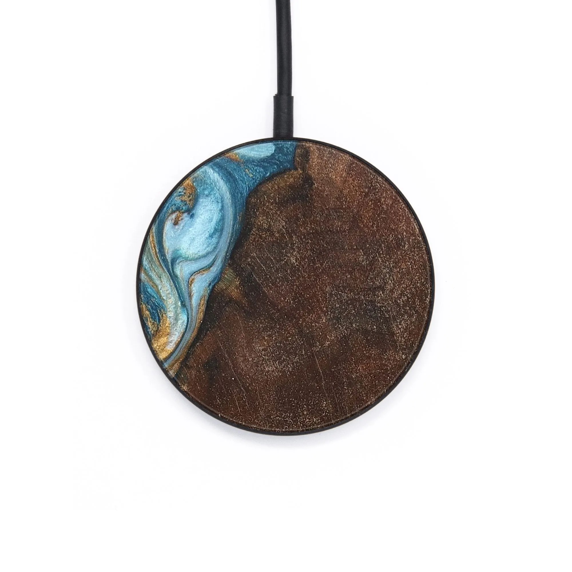 Circle ResinArt Wireless Charger - May (Teal & Gold, 691439)