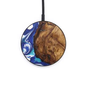 Circle Wood Resin Wireless Charger - Alaina (Blue, 621484)