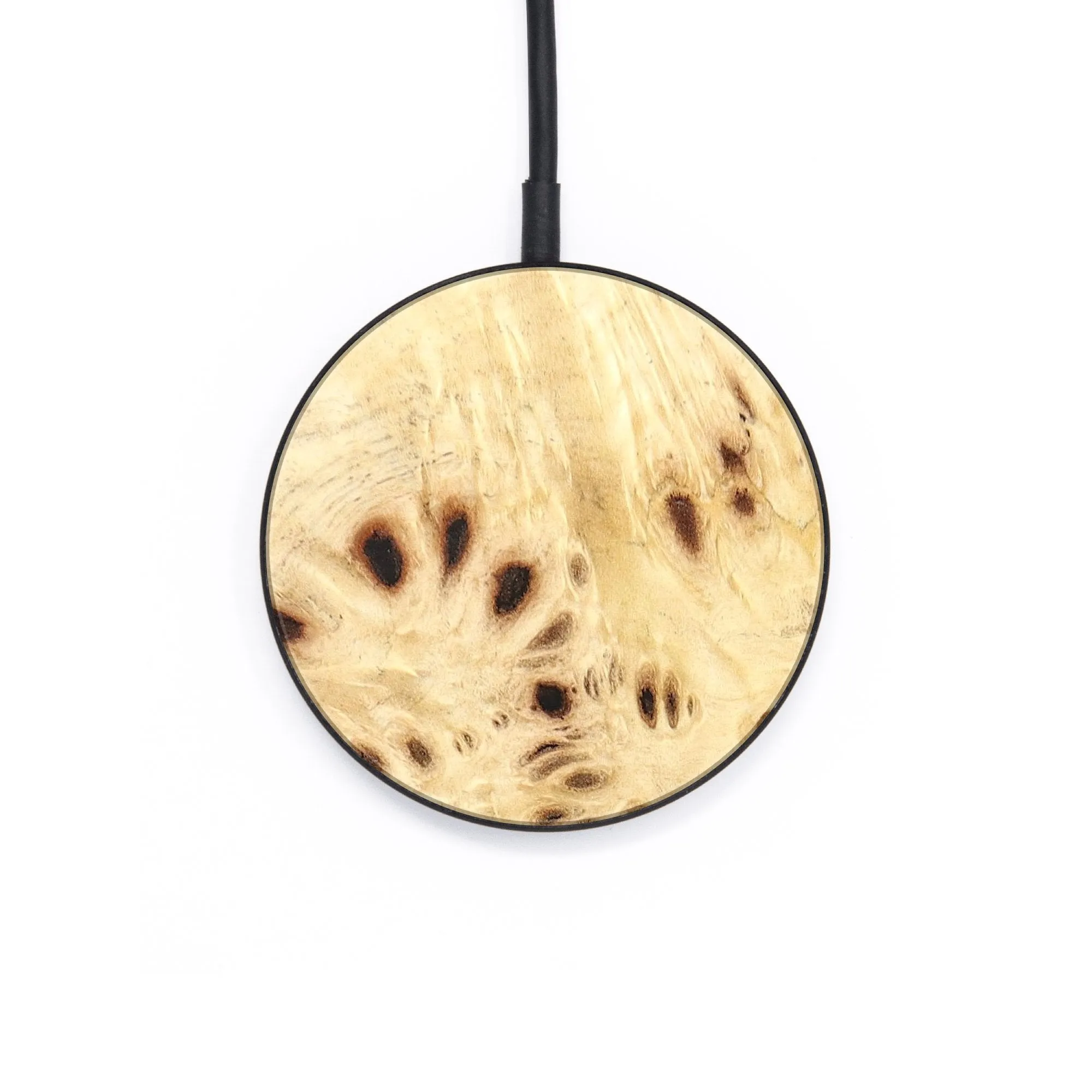 Circle Wood Resin Wireless Charger - Atticus (Wood Burl, 671722)