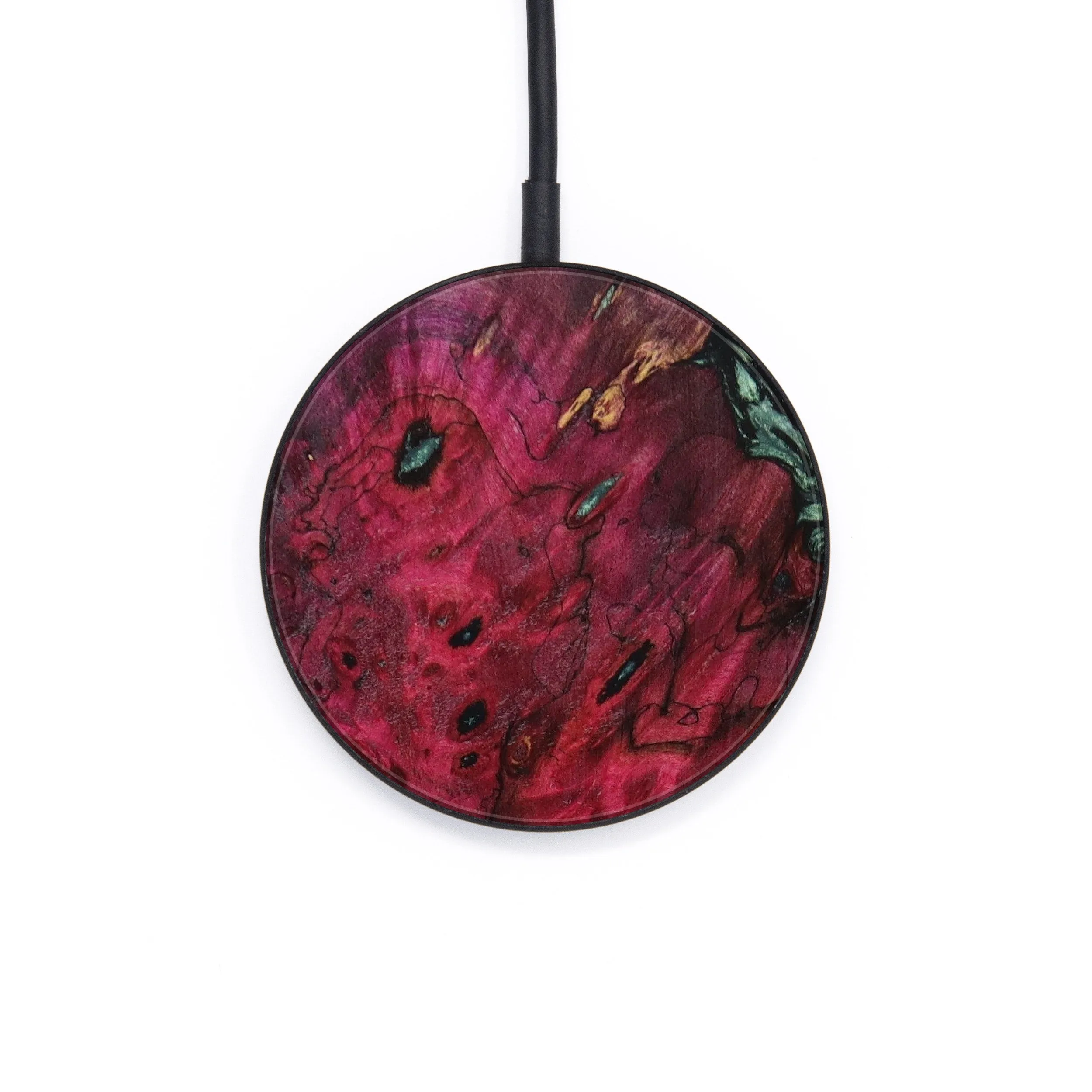 Circle Wood Resin Wireless Charger - Cayden (Wood Burl, 648385)