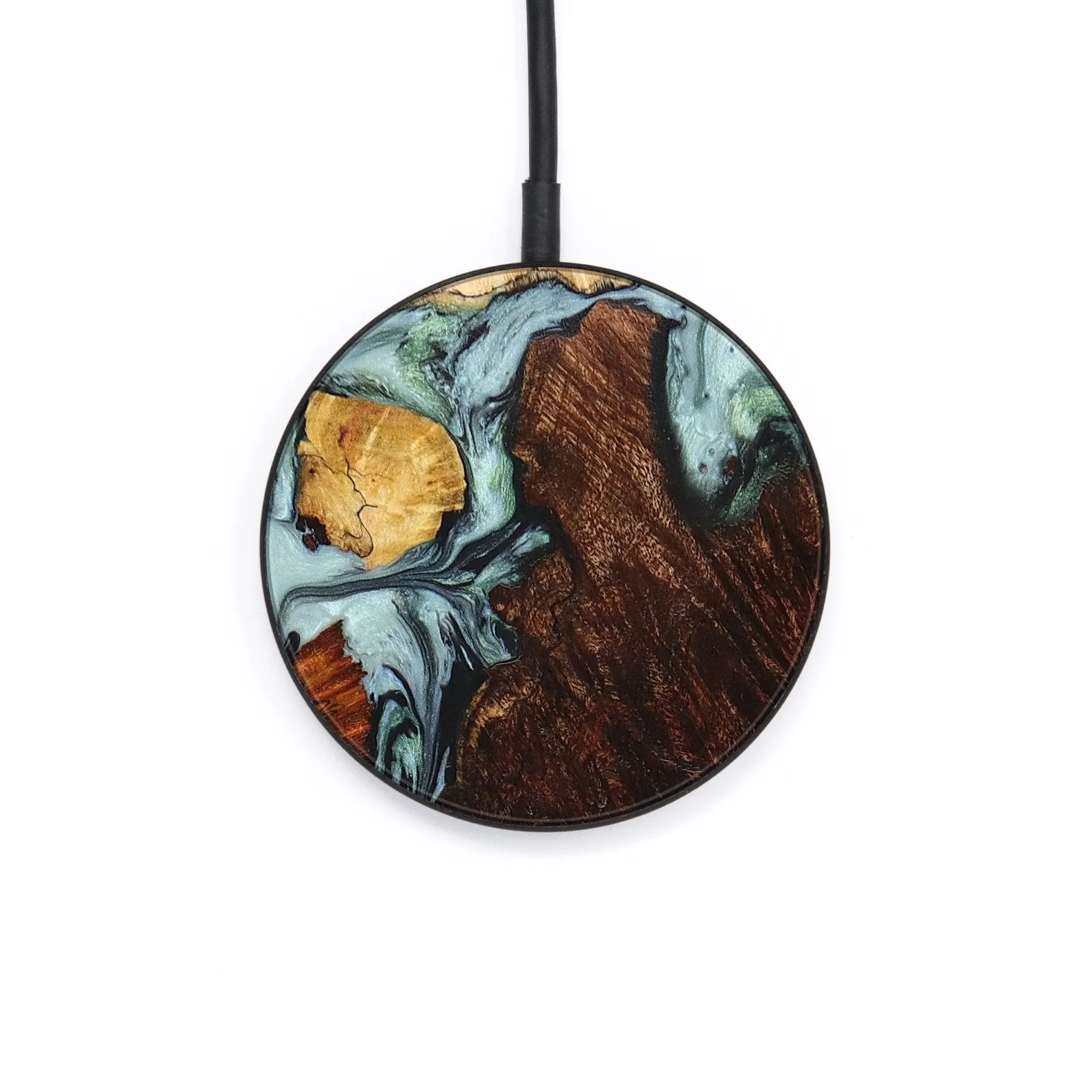 Circle Wood Resin Wireless Charger - Dionne (Mosaic, 651133)