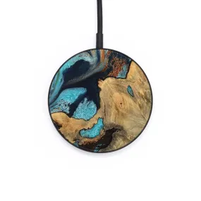 Circle Wood Wireless Charger - Colie (Teal & Gold, 733778)