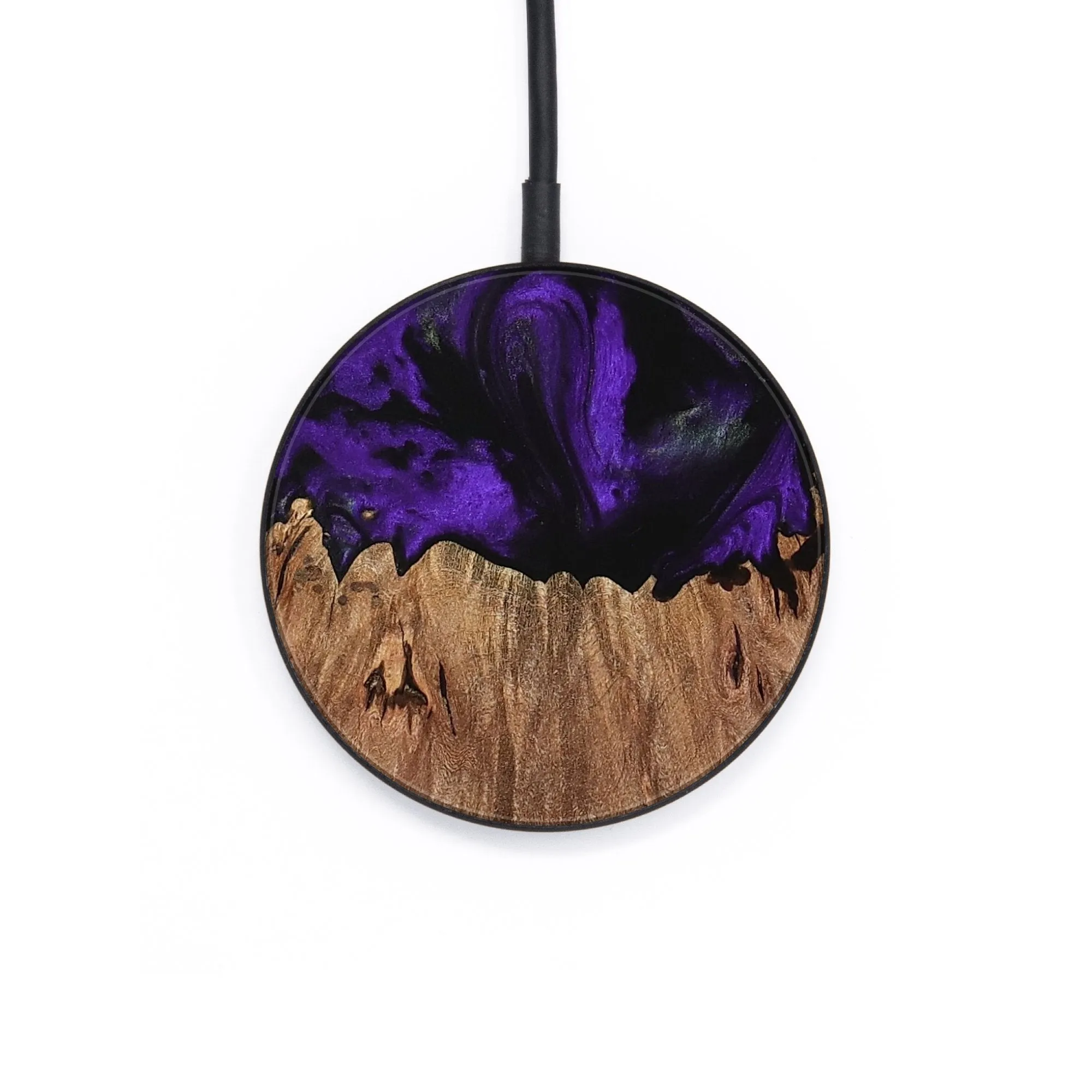 Circle Wood Wireless Charger - Darl (Purple, 736407)