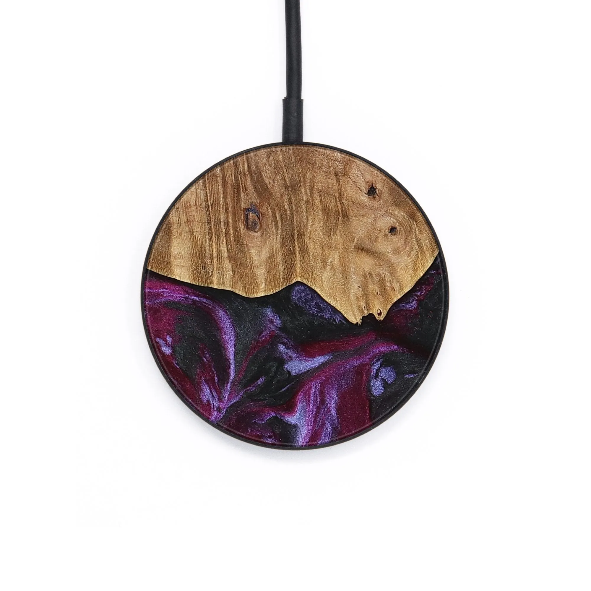 Circle Wood Wireless Charger - Marlena (Purple, 739107)