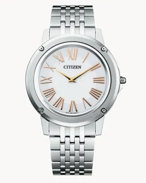 Citizen Eco-Drive One White Dial Stainless Steel Watch AR5020-52A