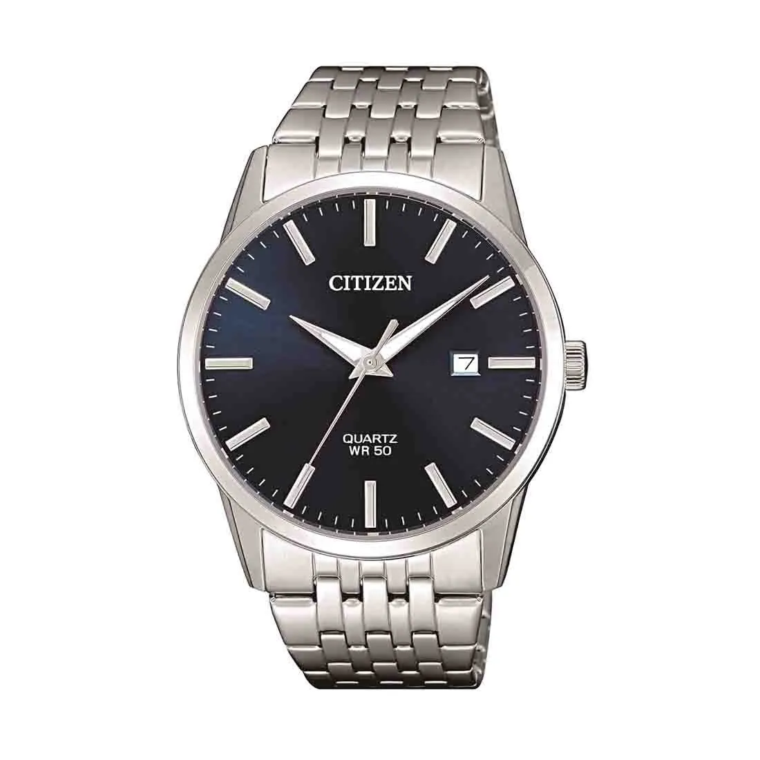 Citizen Men's Silver Stainless-Steel Blue Face Watch Model BI5000-87L