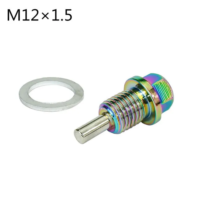 CNSPEED M12 M14 M16 M20*1.5 / 1.25 Neo Chrome Aluminum Magnetic Oil Drain Bolt Oil Sump drain plug nut Oil Drain Plug Magnetic