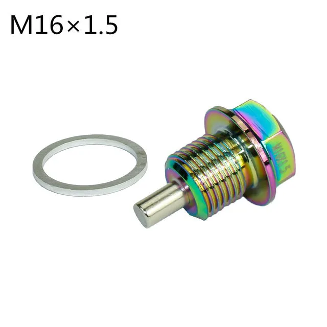 CNSPEED M12 M14 M16 M20*1.5 / 1.25 Neo Chrome Aluminum Magnetic Oil Drain Bolt Oil Sump drain plug nut Oil Drain Plug Magnetic