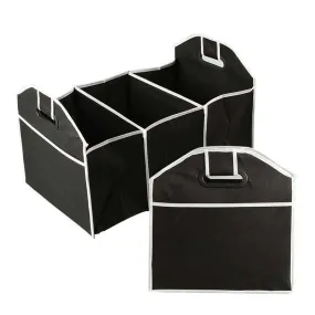 Collapsible trunk storage box - black