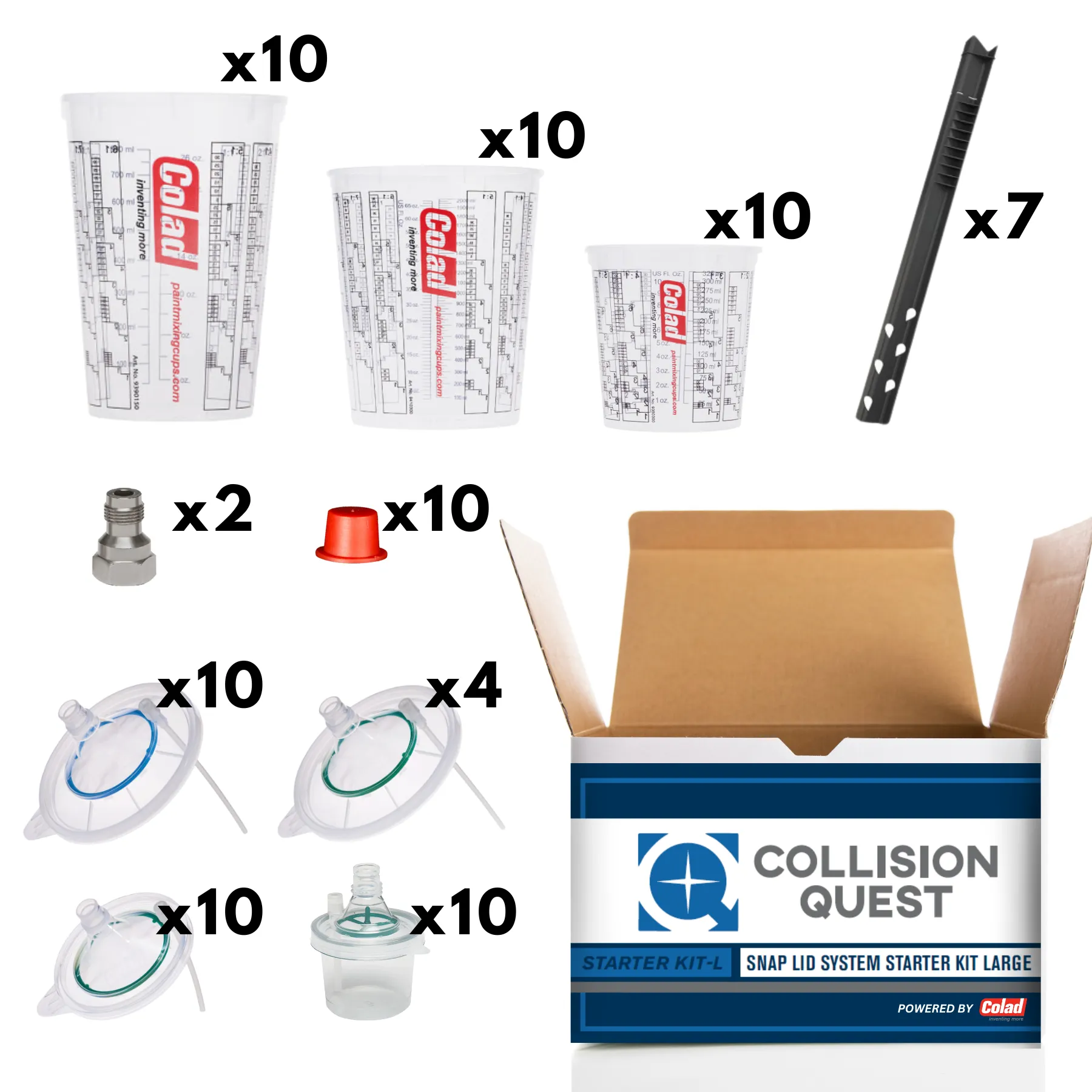 Collision Quest Snap Lid System Starter Kit Powered by Colad- Large (92 Piece)