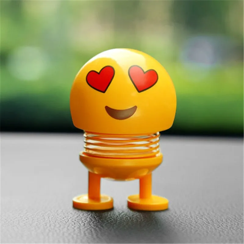 Cute Emoji Mini Shaking Funny Smile Face Springs Dancing Toys Pack of 6