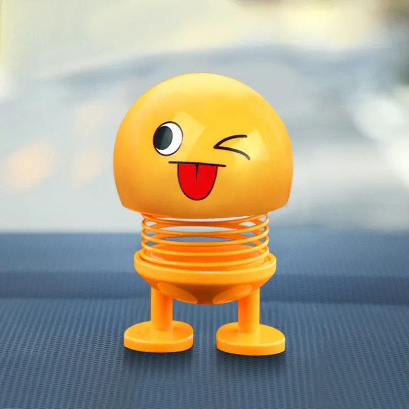 Cute Emoji Mini Shaking Funny Smile Face Springs Dancing Toys Pack of 6