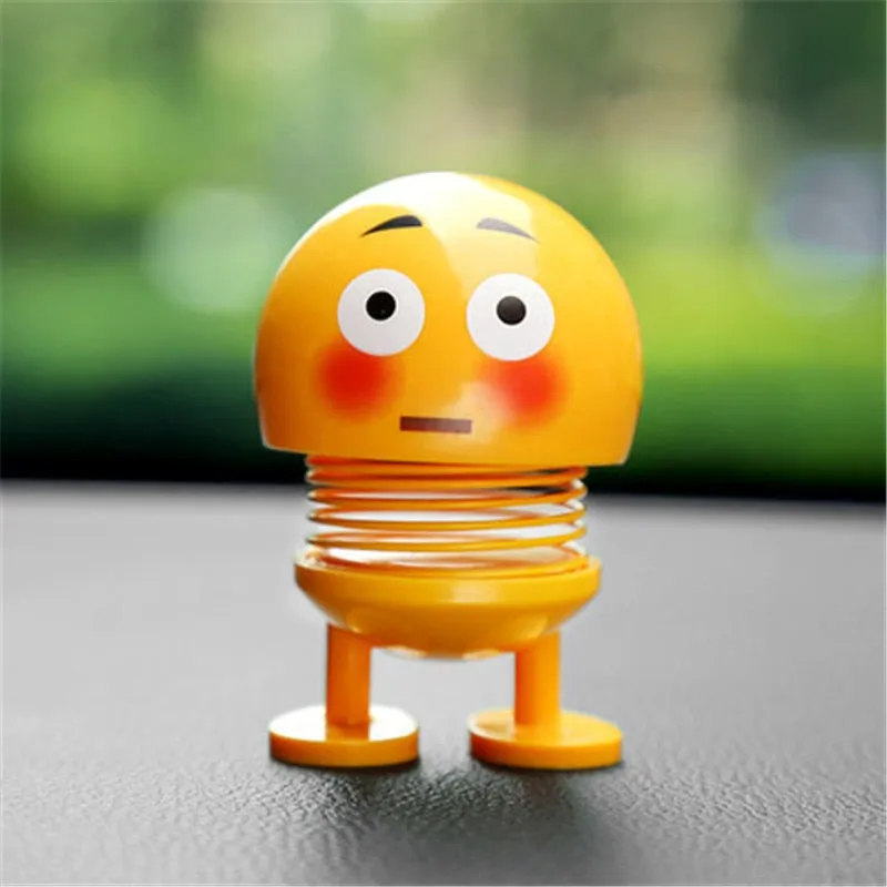 Cute Emoji Mini Shaking Funny Smile Face Springs Dancing Toys Pack of 6