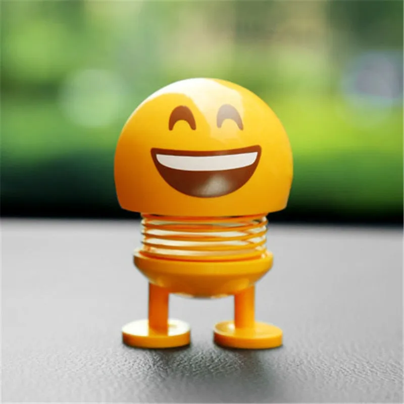 Cute Emoji Mini Shaking Funny Smile Face Springs Dancing Toys Pack of 6