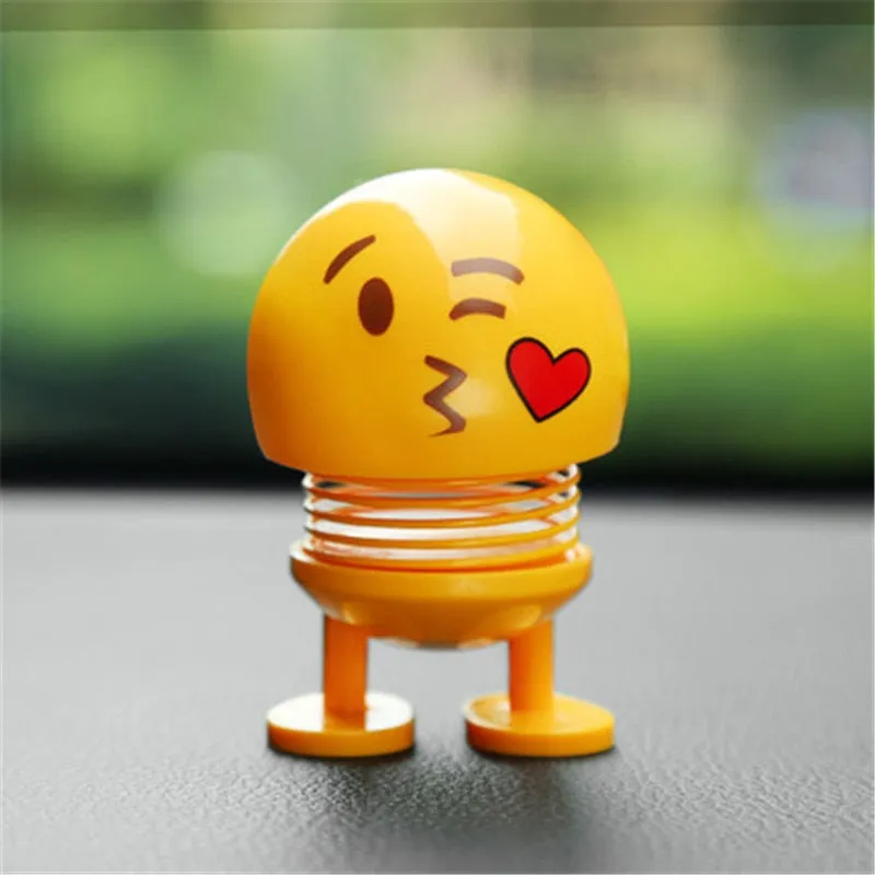 Cute Emoji Mini Shaking Funny Smile Face Springs Dancing Toys Pack of 6