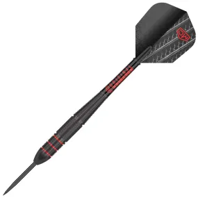 Dart World Charger Black Coated Steel Tip Darts - 23gm