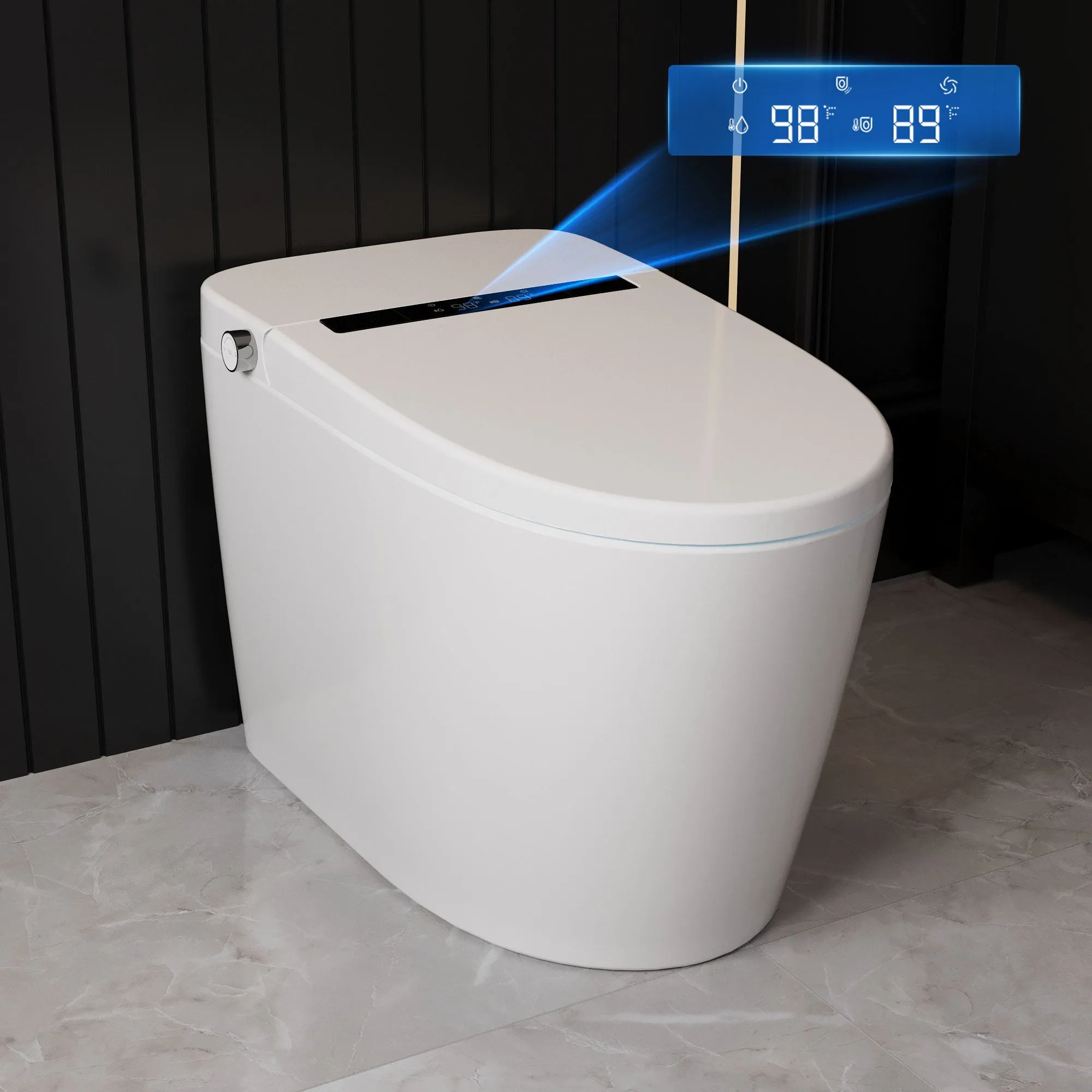 DeerValley DV-1S0159-V3 Smart Bidet Toilet,Auto Flush, Heated Seat, Tankless One-Piece Bidet Toilets for Bathrooms