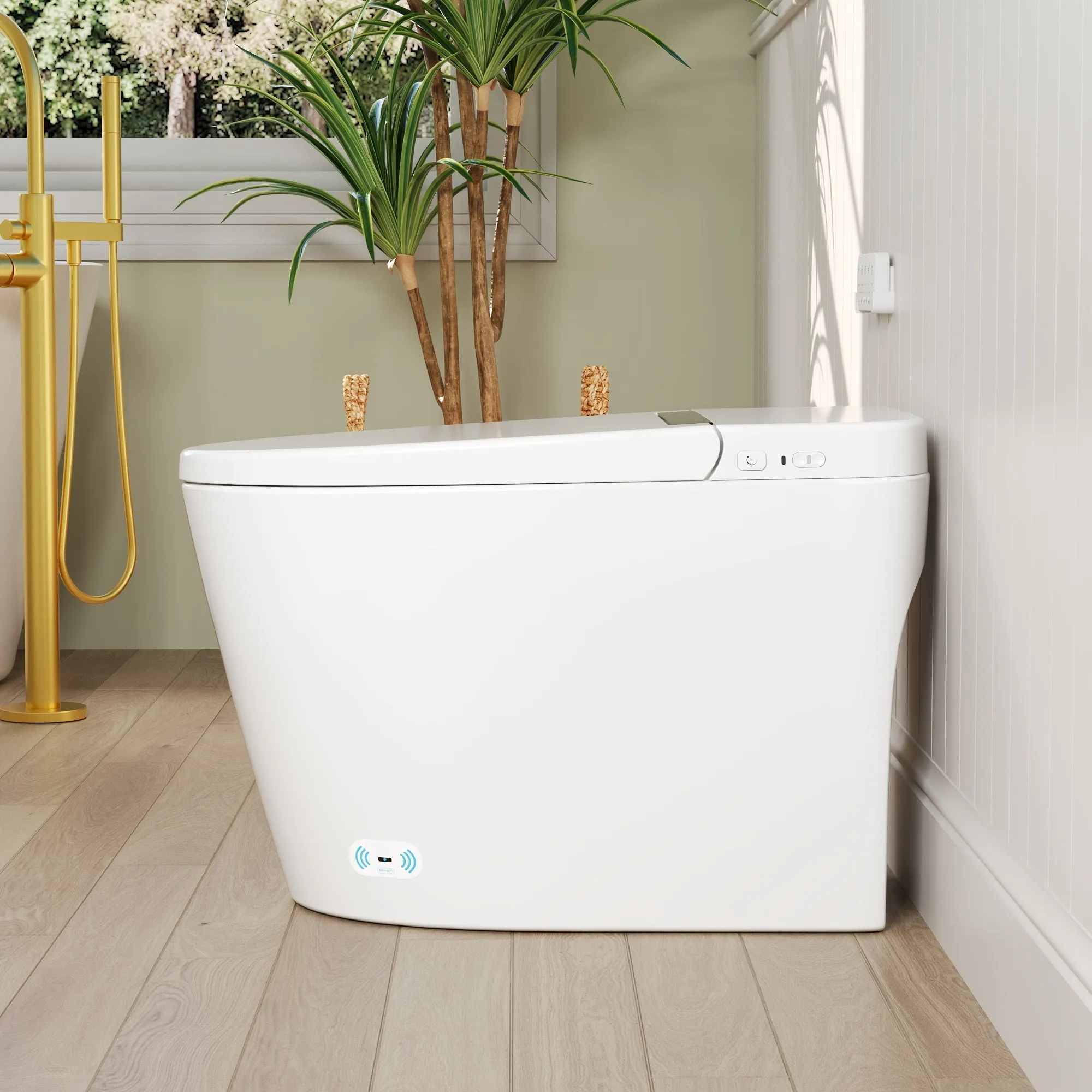 DeerValley DV-1S0159/0159-V1 Smart Bidet Toilet,Auto Flush, Heated Seat, Tankless One-Piece Bidet Toilets for Bathrooms