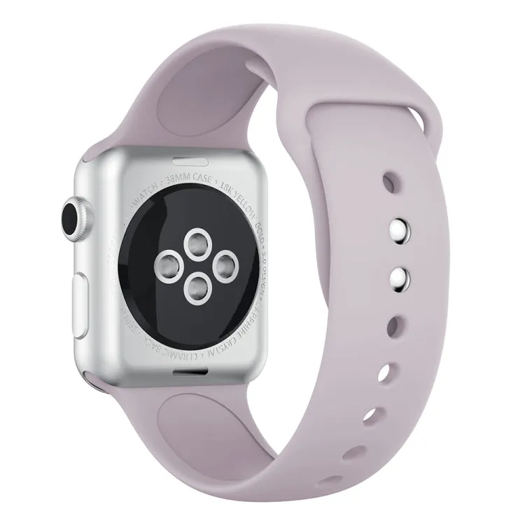 Double Rivets Silicone Watch Band for Apple Watch Series 3 & 2 & 1 42mm(Light Purple)