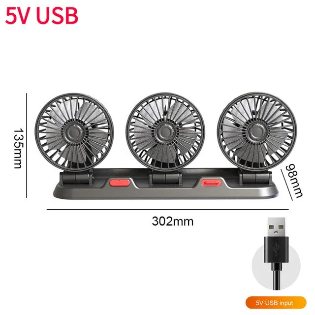 Dual Refresh - USB Portable Car Fan