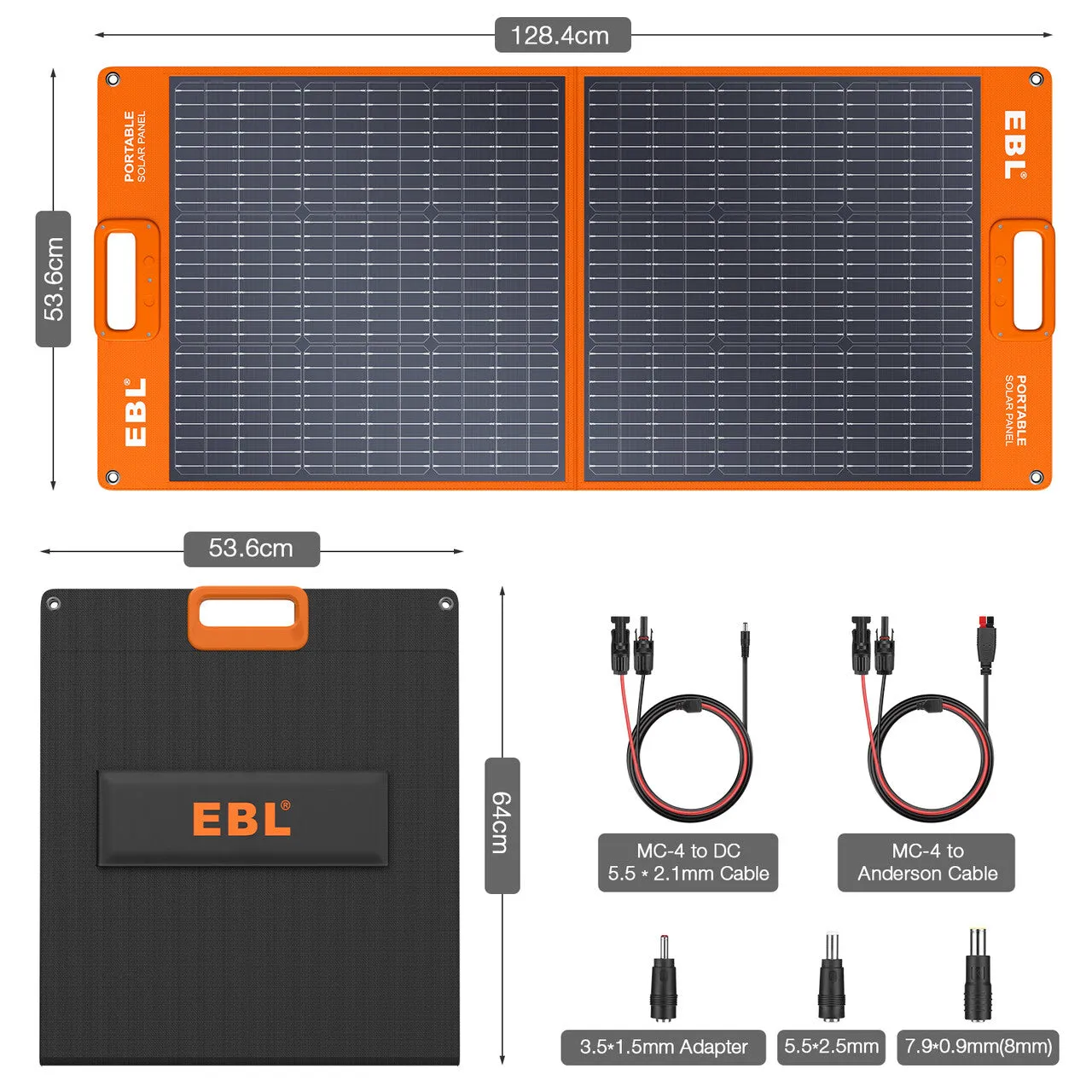 EBL Portable Power Station 500W with 100W Solar Panel