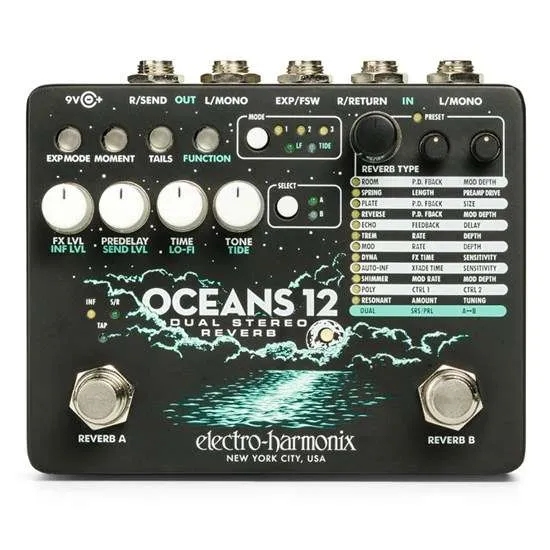 Electro-Harmonix Oceans 12 Dual Stereo Reverb