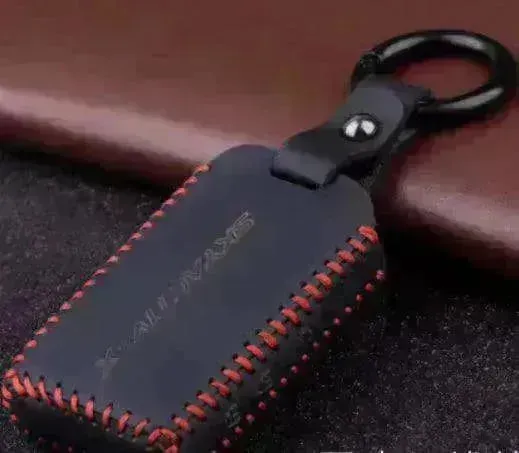 Elegant leather smart car keys chain