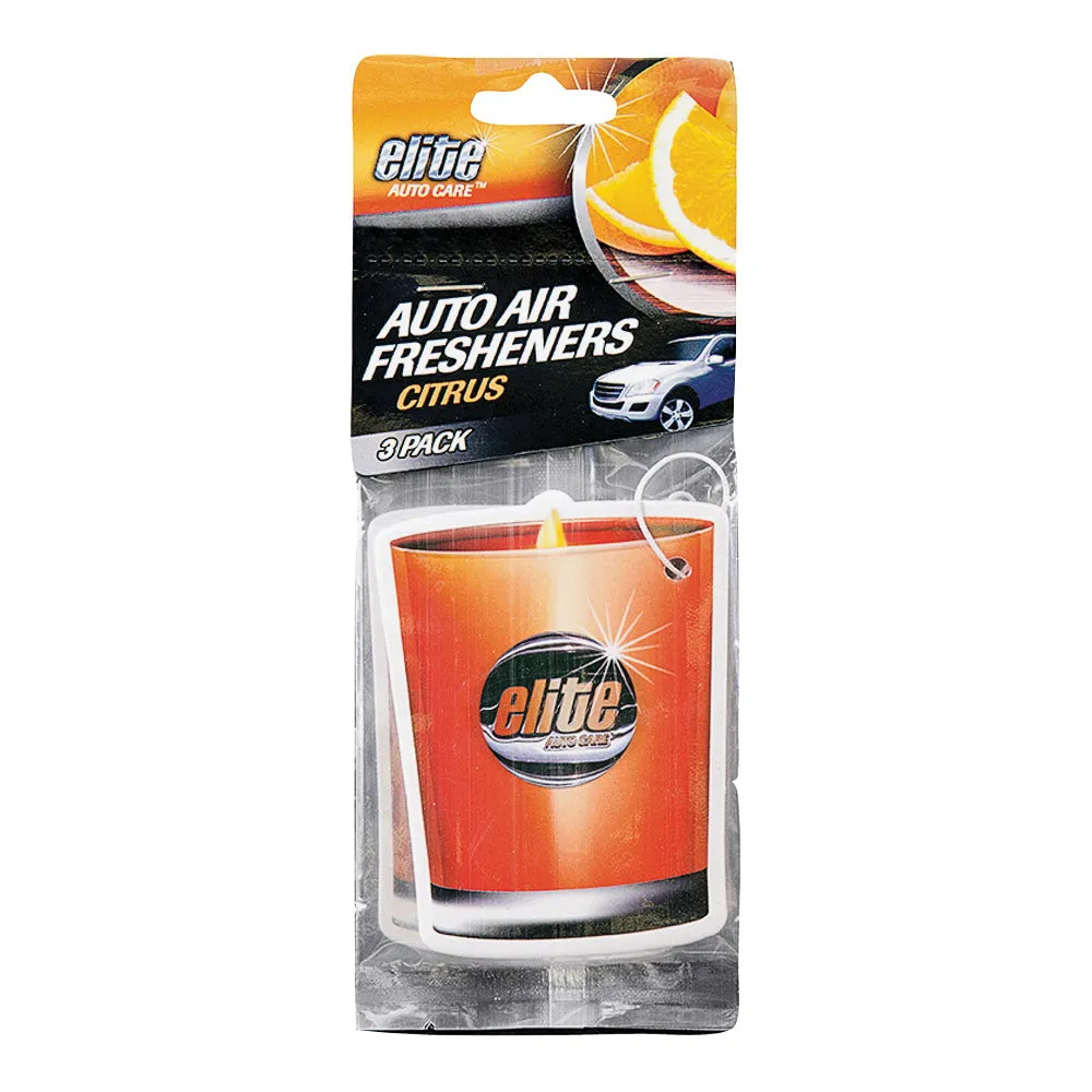 Elite Auto Care 8914 Auto Air Freshener, Citrus