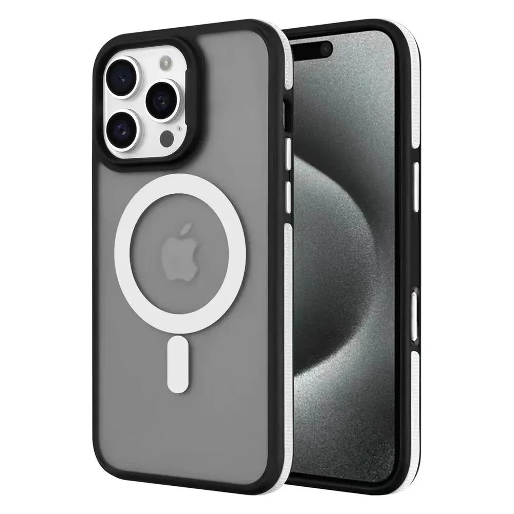 Entronix Heavy Duty Slim Phone Case Compatible with Magsafe for Apple iPhone 16 Pro Magnetic Case,  Translucent Matte Case