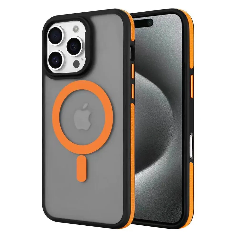 Entronix Heavy Duty Slim Phone Case Compatible with Magsafe for Apple iPhone 16 Pro Magnetic Case,  Translucent Matte Case