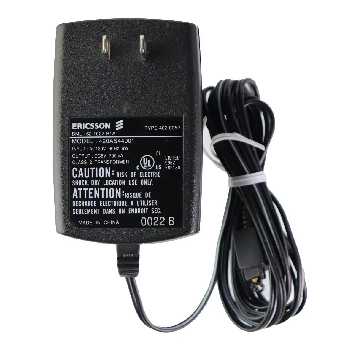 Ericsson (420AS44001) Wall Charger Power Supply 6V 700mA - Black