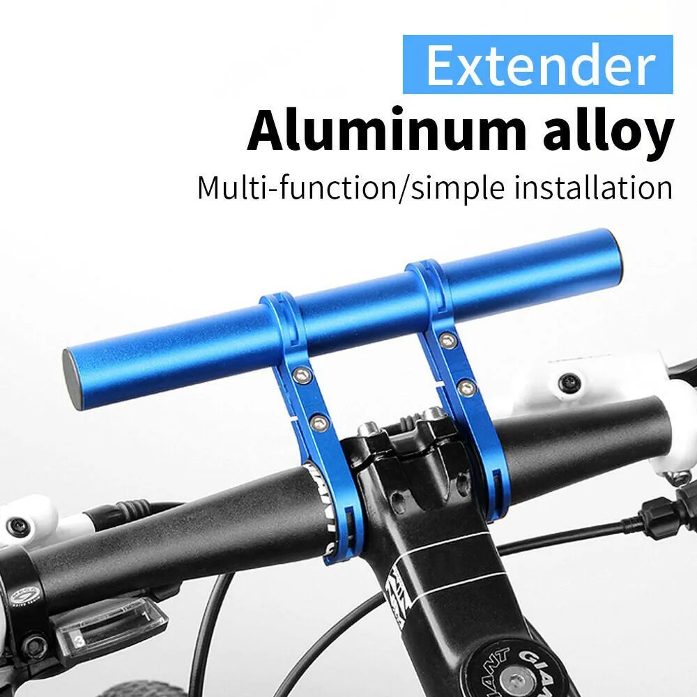 ESLNF 10cm 20cm Aluminum Alloy/Carbon Tube Bicycle Handlebar Extender Mount MTB Bike Cycling Headlight Bracket Flashlight Holder