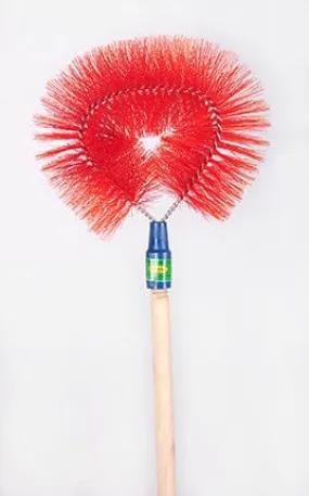 Eterna Cobweb Duster Head Brush // Big and Puffy Spider Web Brush for Outdoor & Indoor Web Cleaning // Twist-On Corner Duster Fits Standard Acme Threaded Extension Poles // Best Cobweb Brush Head - GP41