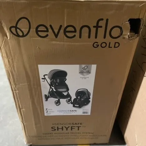 Evenflo - GOLD SensorSafe Shyft Smart Modular Travel System w/ LiteMax Infant Car Seat - OPEN BOX