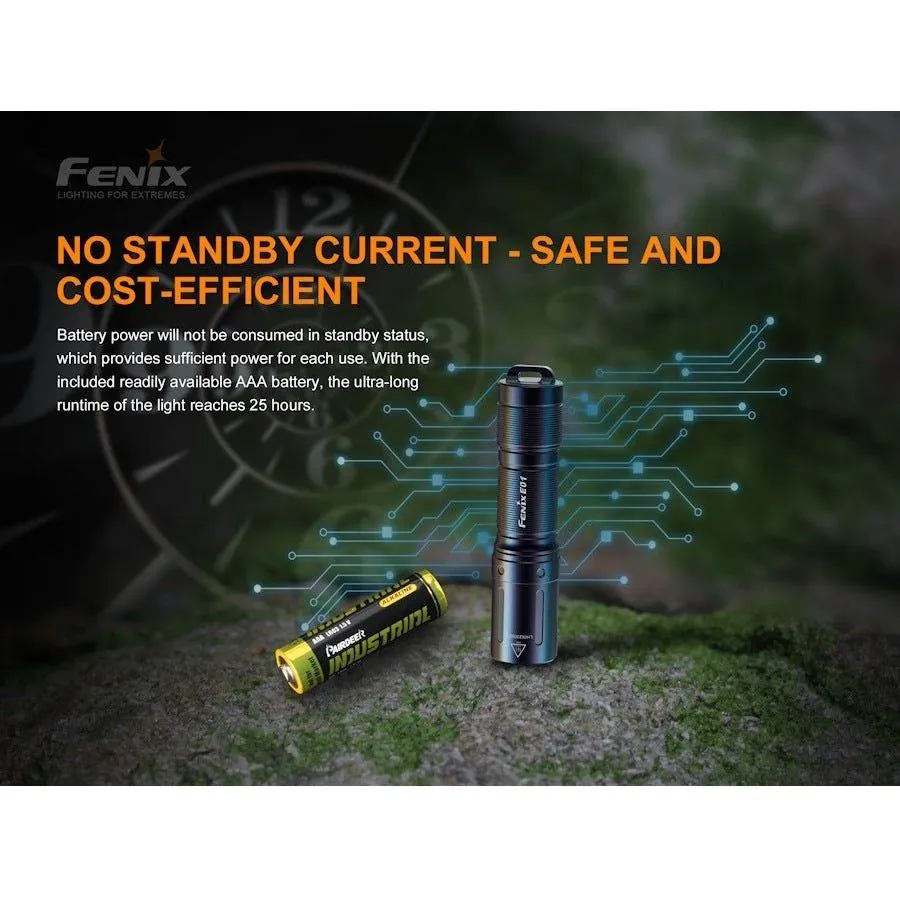 Fenix E01 V2.0 Miniature Flashlight - Black