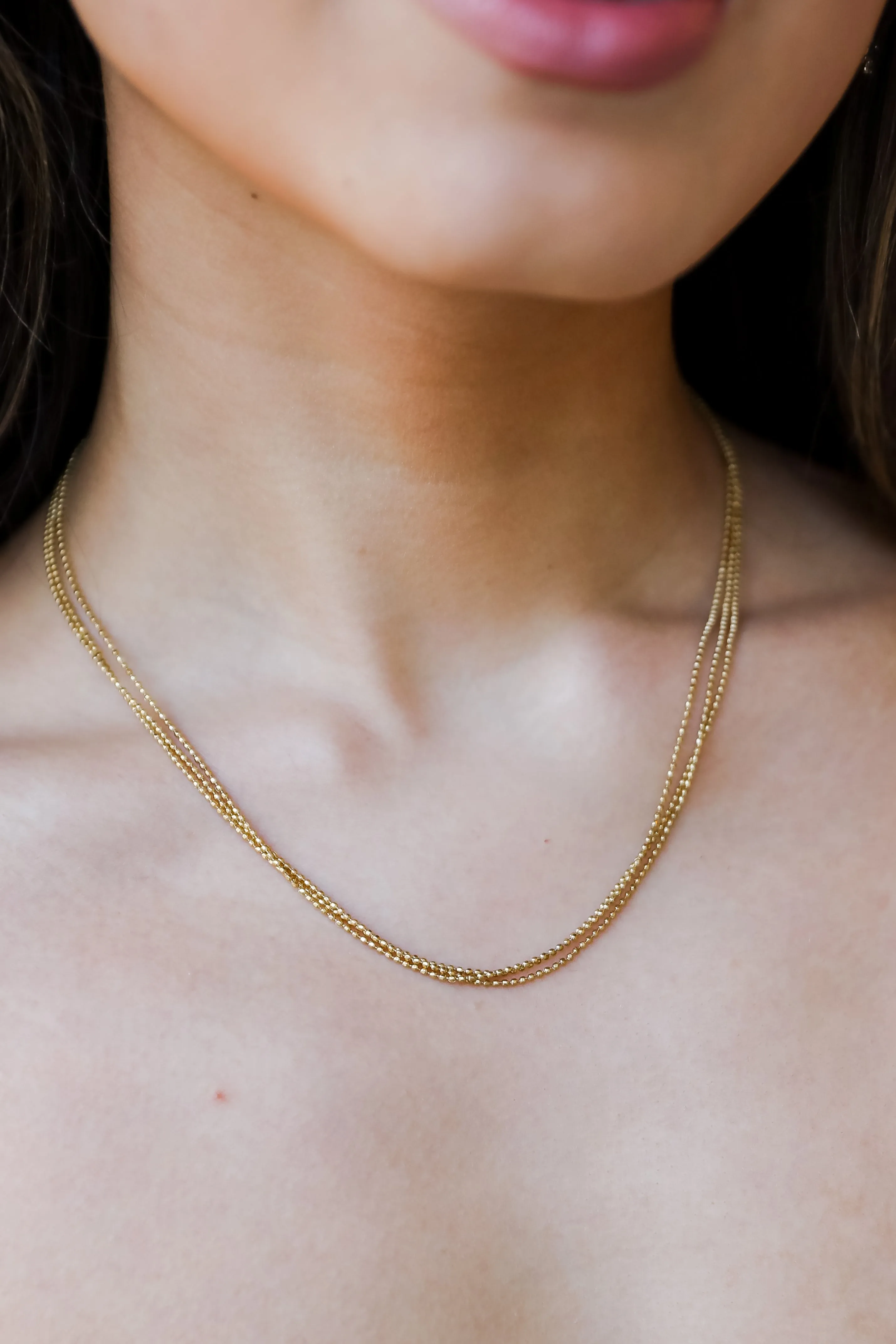 FINAL SALE - Josie Gold Layered Chain Necklace