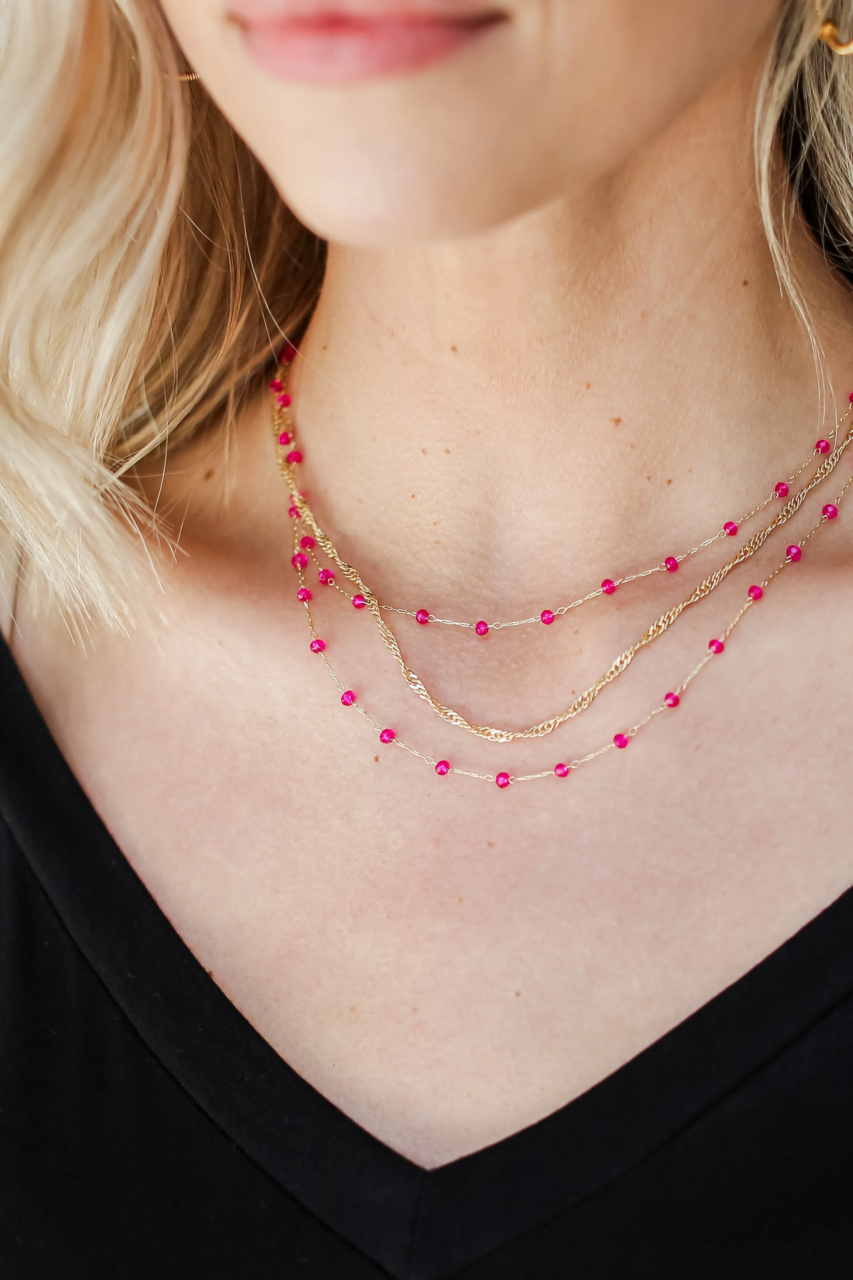 FINAL SALE - McKenna Beaded Layered Necklace