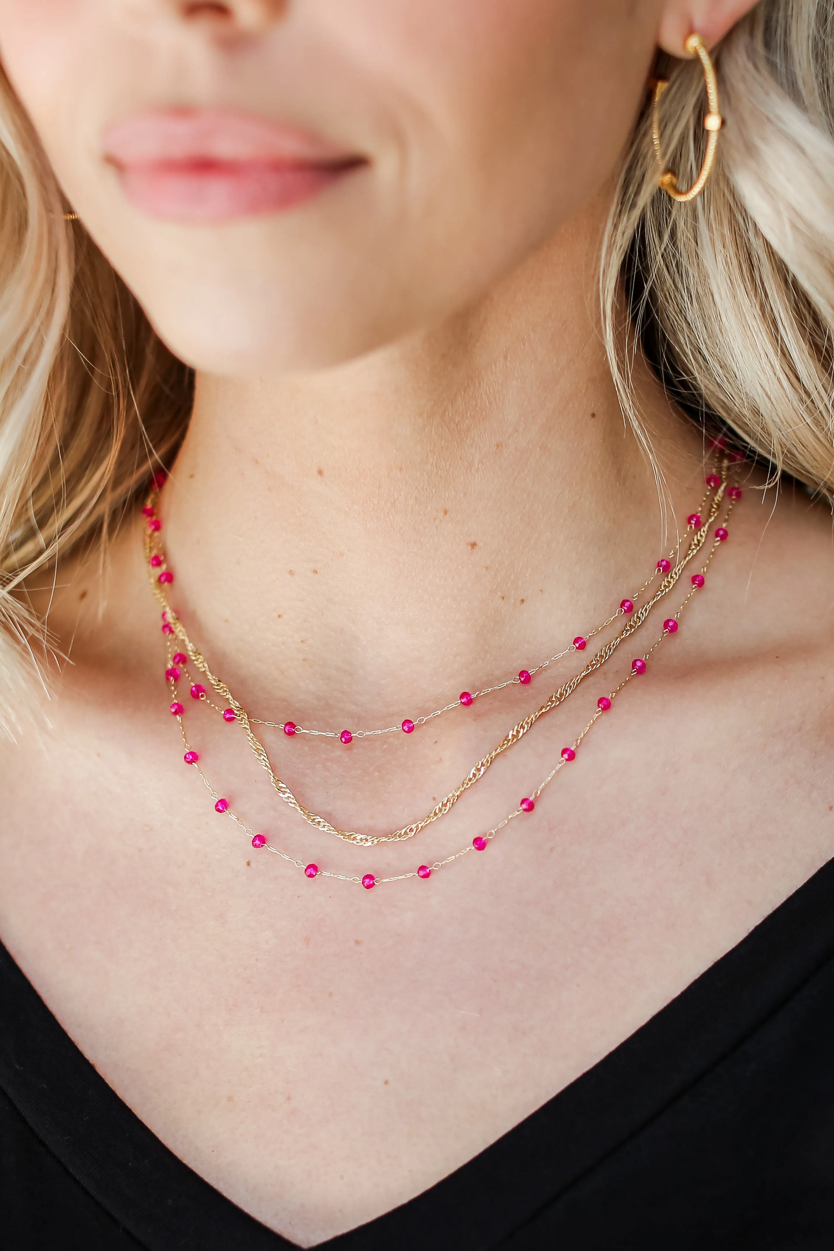 FINAL SALE - McKenna Beaded Layered Necklace