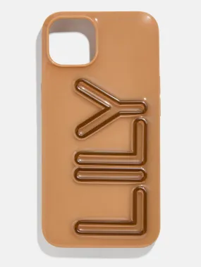 Fine Line Custom iPhone Case - Brown/Dark Brown