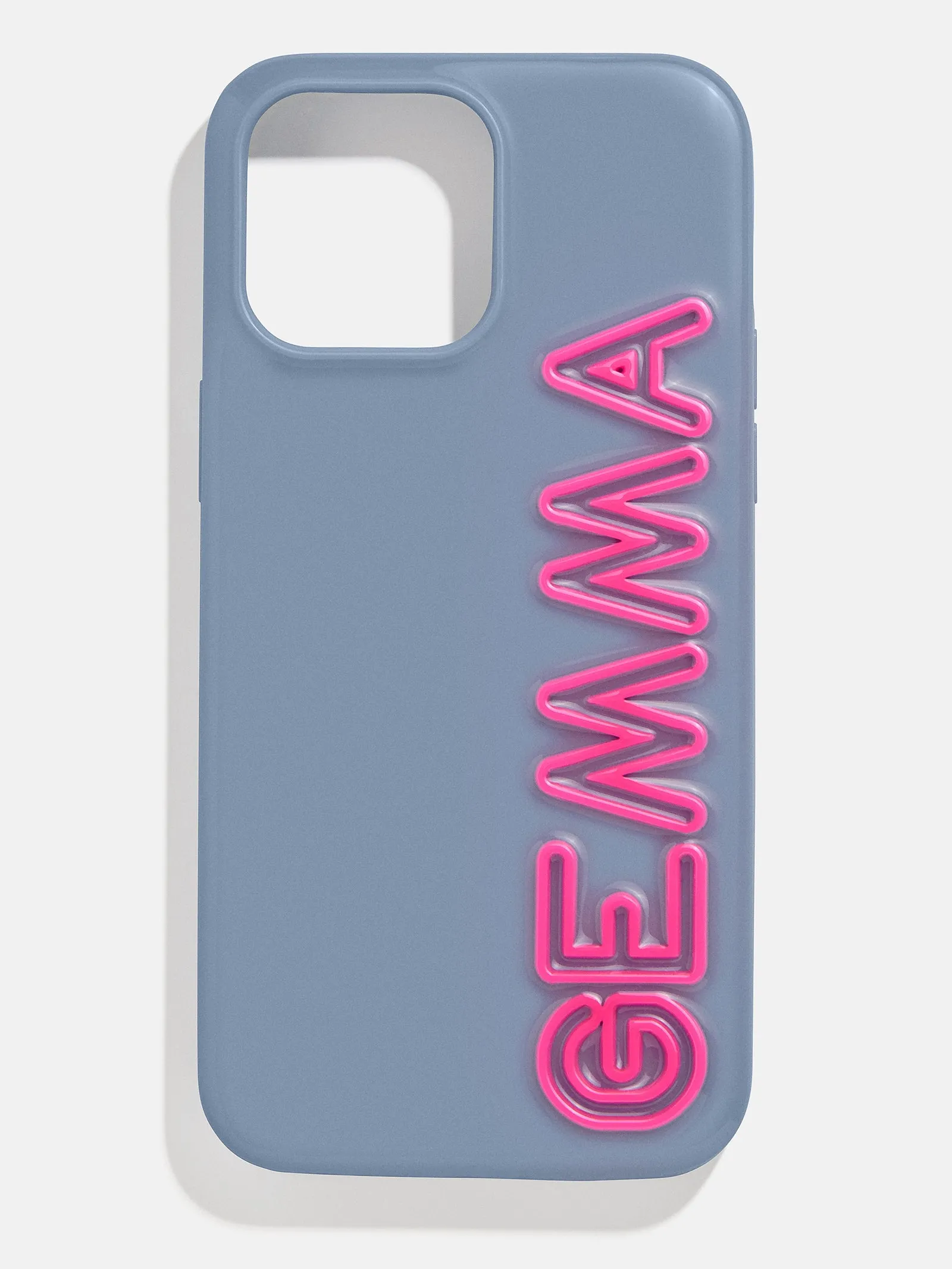 Fine Line Custom iPhone Case - Slate Blue/Hot Pink