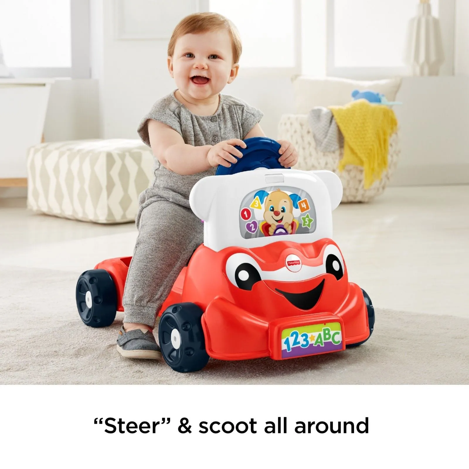 Fisher-Price Laugh & Learn 3-in-1 Interactive Smart Car