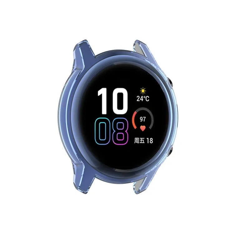 For Huawei Honor Magic watch2 46mm TPU Wrapped Empty Half Case Watch Case(Transparent Blue)