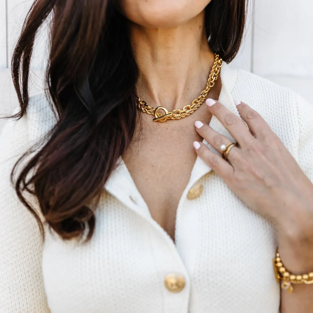 FRAICHE LUXE ROPE NECKLACE - GOLD