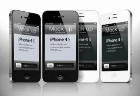 Free iPhone 4 psd Mockup Template